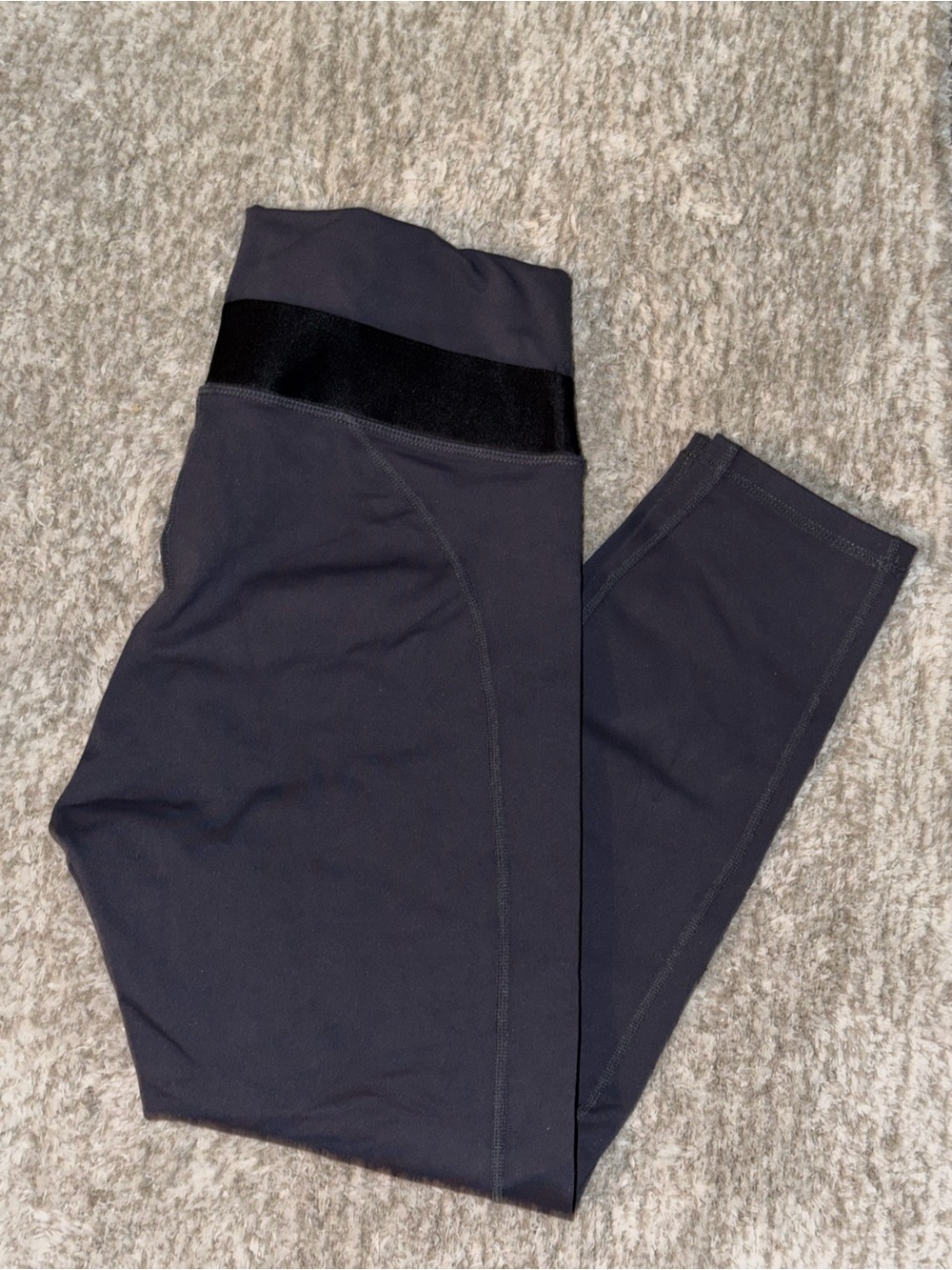 Girls' High-Waist Black Athletic Leggings